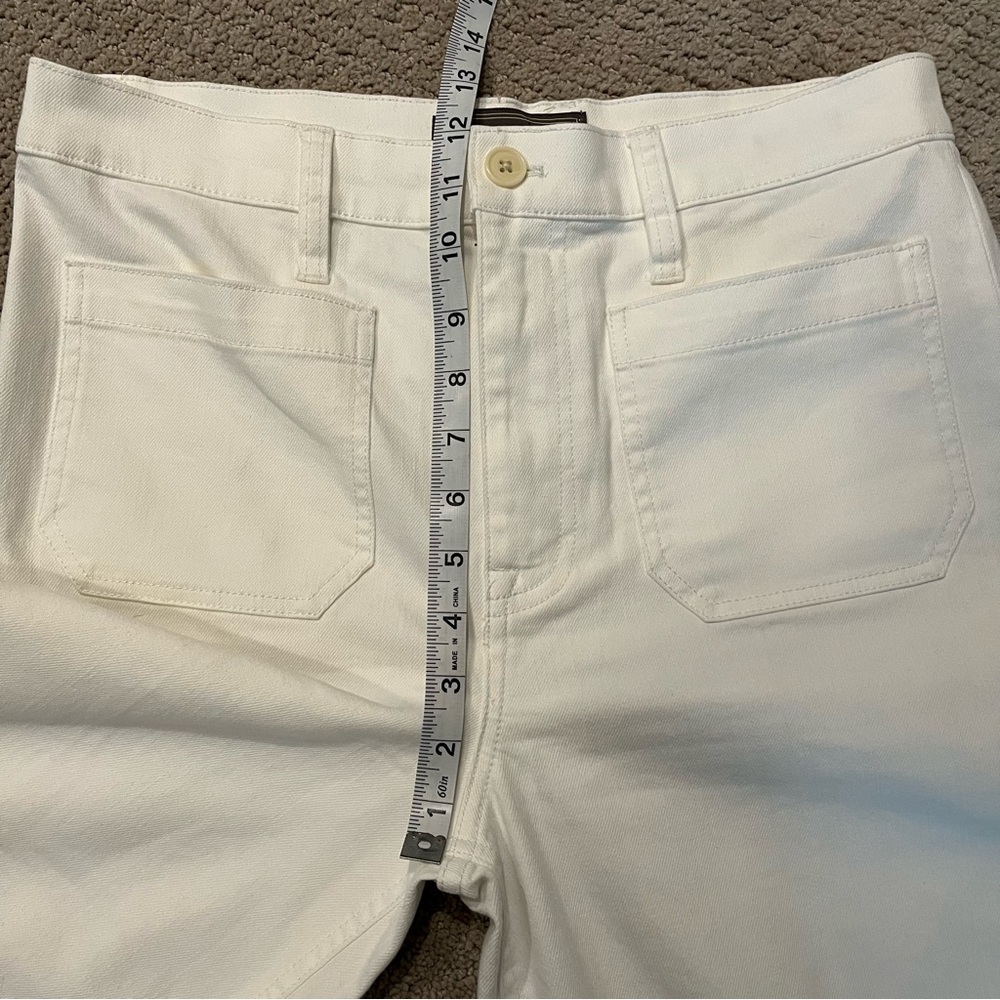 J.Crew Point Sur White Wide-Leg Crop Jean Pants, Size 29 - Picture 8 of 10